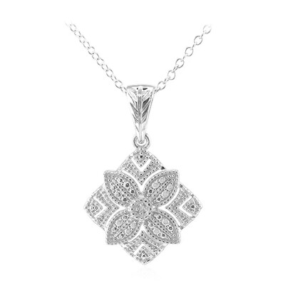 Zilveren halsketting met een I3 (I) Diamant