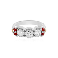 Zilveren ring met zirkonen