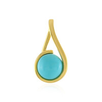 Zilveren hanger met een Sleeping Beauty Turkoois