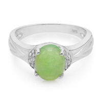 Zilveren ring met een keizerlijk chrysopraas