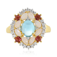Zilveren ring met een Zwitsers-blauwe topaas