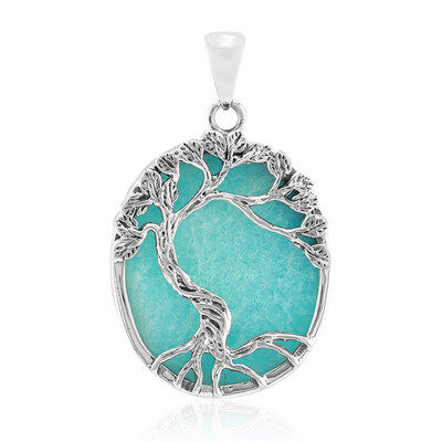Zilveren hanger met een amazoniet (Art of Nature)