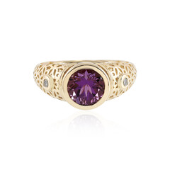 Gouden ring met een Uruguay amethist (Ornaments by de Melo)