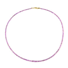 Gouden halsketting met Onverhitte Purper Saffieren