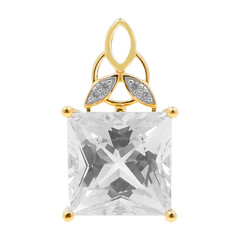 Gouden hanger met een danburiet