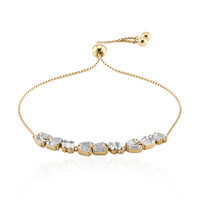 Zilveren armband met witte topaasstenen