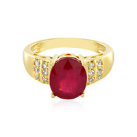 Zilveren ring met een Madagaskar Robijn