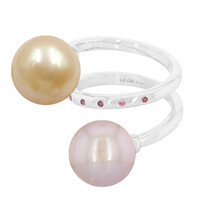 Gouden ring met Kasumigaura Parels