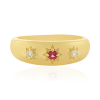 Zilveren ring met een edele rode spinel