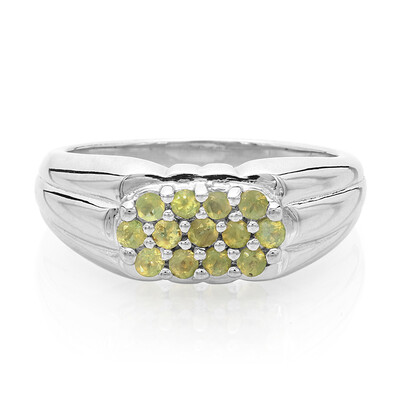 Zilveren ring met alexandrieten