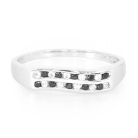 Zilveren ring met witte saffieren