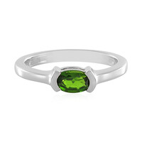 Zilveren ring met een Russische diopsied