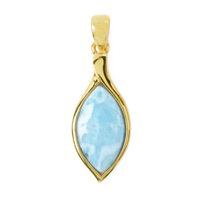 Zilveren hanger met een larimar
