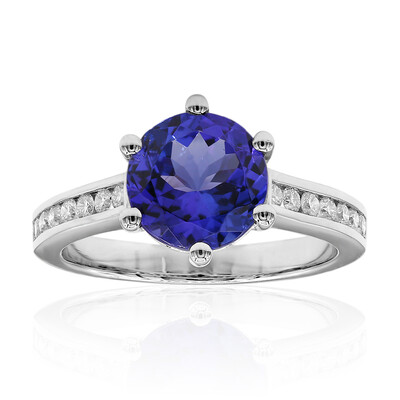 Platina ring met een AAA tanzaniet
