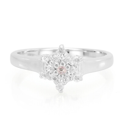Zilveren ring met een Ceylon roze saffier