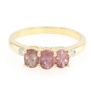 Gouden ring met Onverhitte Padparadscha Saffieren (AMAYANI)