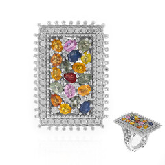 Zilveren ring met saffieren (Dallas Prince Designs)