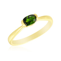 Zilveren ring met een Russische diopsied