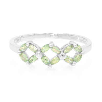 Zilveren ring met Braziliaanse alexandrieten
