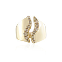 Zilveren ring met I2 Bruine Diamanten