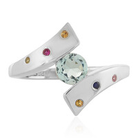 Zilveren ring met een hemel-blauwe topaas