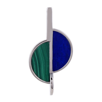 Zilveren hanger met een lapis lazuli