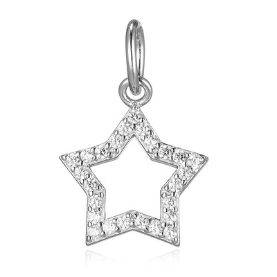 Zilveren hanger met zirkonen