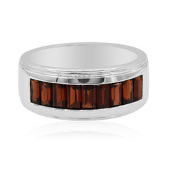 Zilveren ring met Mozambique granaten