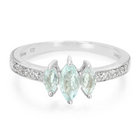 Zilveren ring met een Paraiba toermalijn
