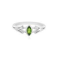 Zilveren ring met een Russische diopsied