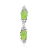 Zilveren hanger met keizerlijke chrysopraasstenen