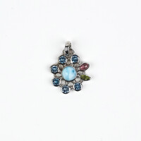 Zilveren hanger met een larimar
