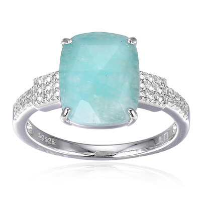 Zilveren ring met een amazoniet