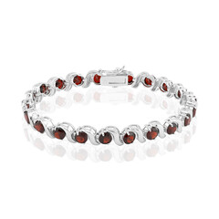 Zilveren armband met granaten