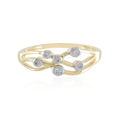 Gouden ring met SI1 (H) Diamanten