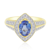 Gouden ring met een Blauwe Ceylon saffier