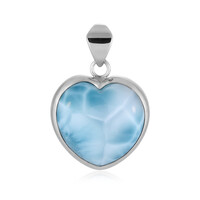 Zilveren hanger met een larimar