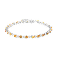Zilveren armband met citrienstenen