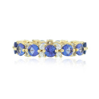 Gouden ring met AAA tanzanieten (de Melo)