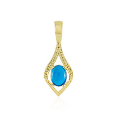 Zilveren hanger met een Blauwe Ethiopische Opaal