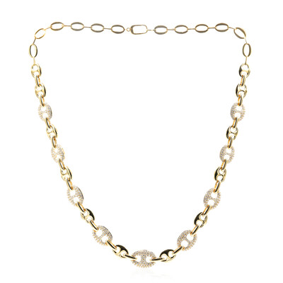 Gouden halsketting met I1 (H) Diamanten (CIRARI)