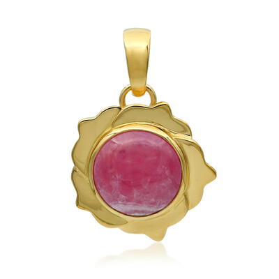 Zilveren hanger met een rhodochrosiet
