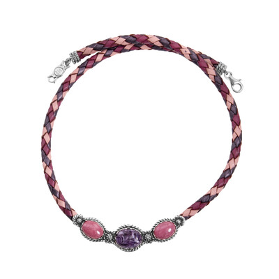 Halsketting met een Charoite (Desert Chic)