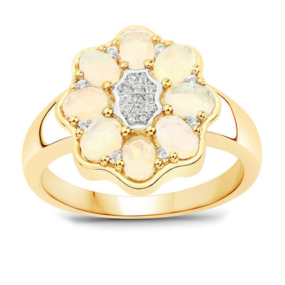 Zilveren ring met Welo-opalen