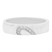 Zilveren ring met I1 (I) Diamanten