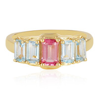 Zilveren ring met een roze toermalijn