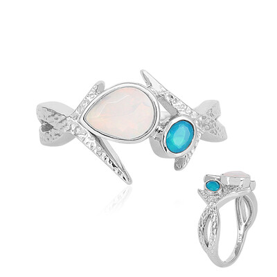 Zilveren ring met een Welo-opaal (MONOSONO COLLECTION)