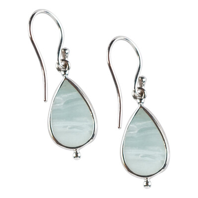 Zilveren oorbellen met Pacific Chalcedoon