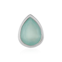 Zilveren hanger met een Aqua Chalcedoon