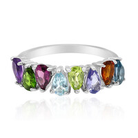 Zilveren ring met een Londen-blauwe topaas